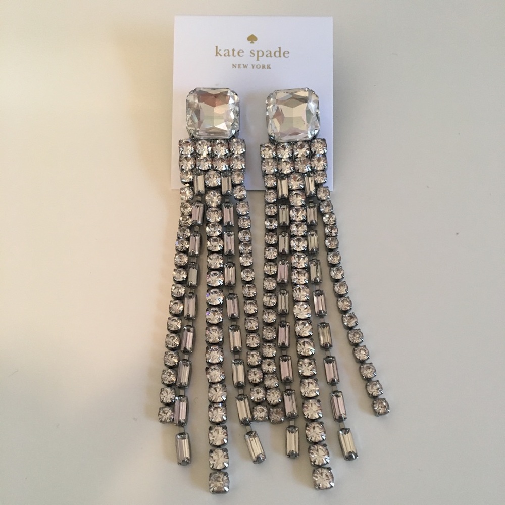 Kate Spade Crystal Fringe Chandelier Earrings
